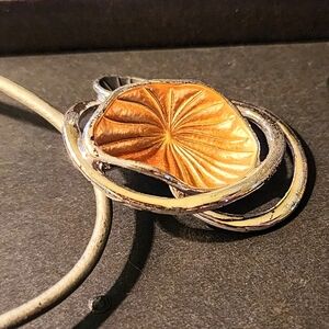 Entwined Petal 14k Gold Plated Hypoallergenic Rhodium-plated enamel Organic